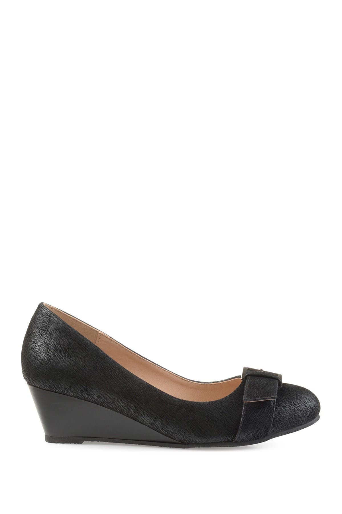Journee Collection Graysn Wedge Pump, Alternate, color, Black