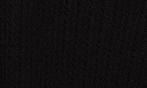 Elie Elie Tahari Mock Neck Pointelle Sweater In Black