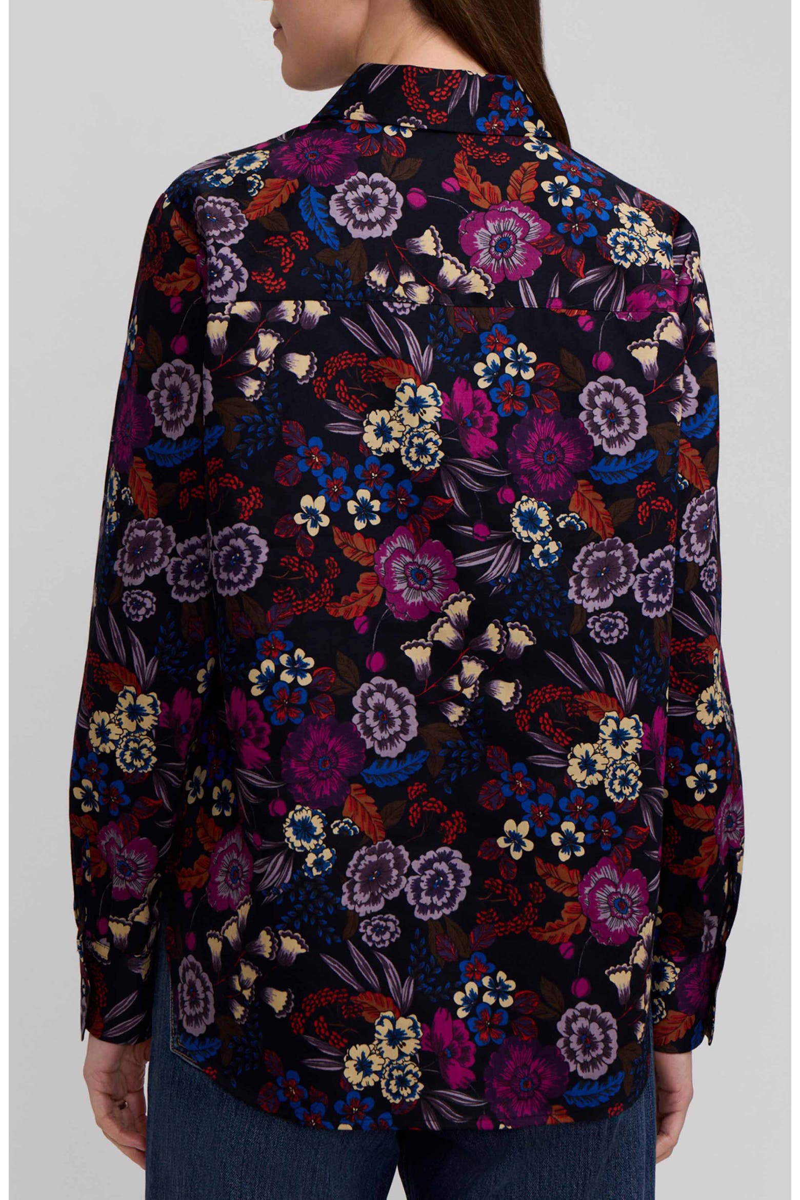 Card Color Button Foxcroft Meghan Floral Print Cotton Button-Up Shirt (Women) | Nordstrom