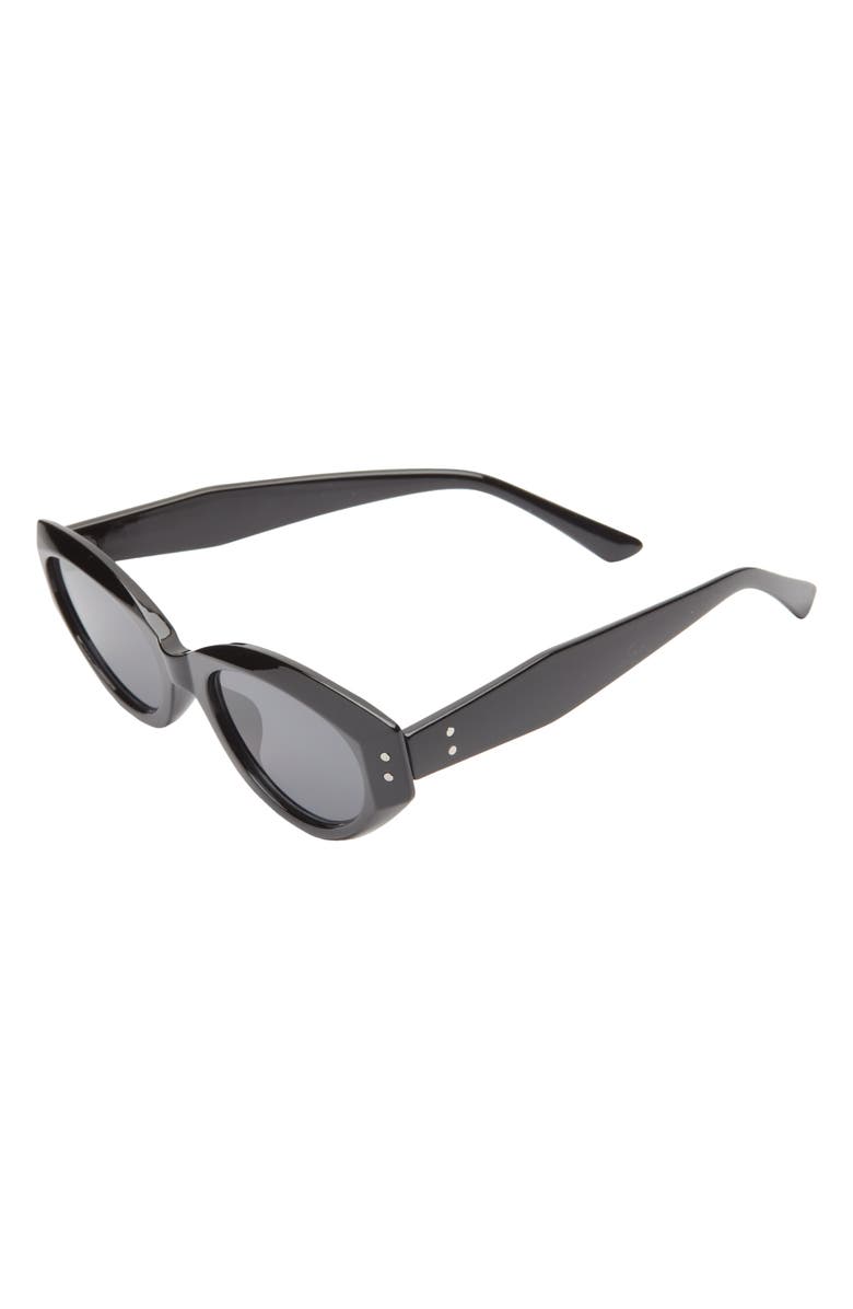BP. 50mm Oval Sunglasses, Alternate, color, Black