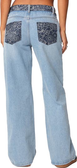Bandana Bliss Low Rise Wide Leg Jeans