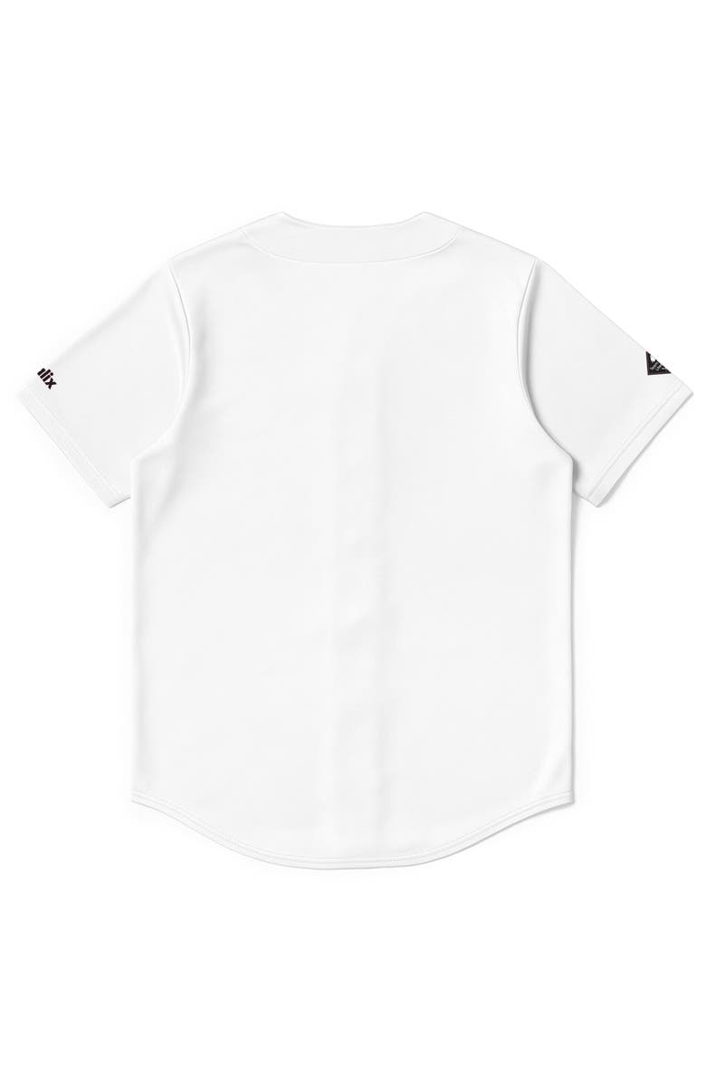 Dalix Heartly Ghost Baseball Jersey Varsity Shirt, Alternate, color, White