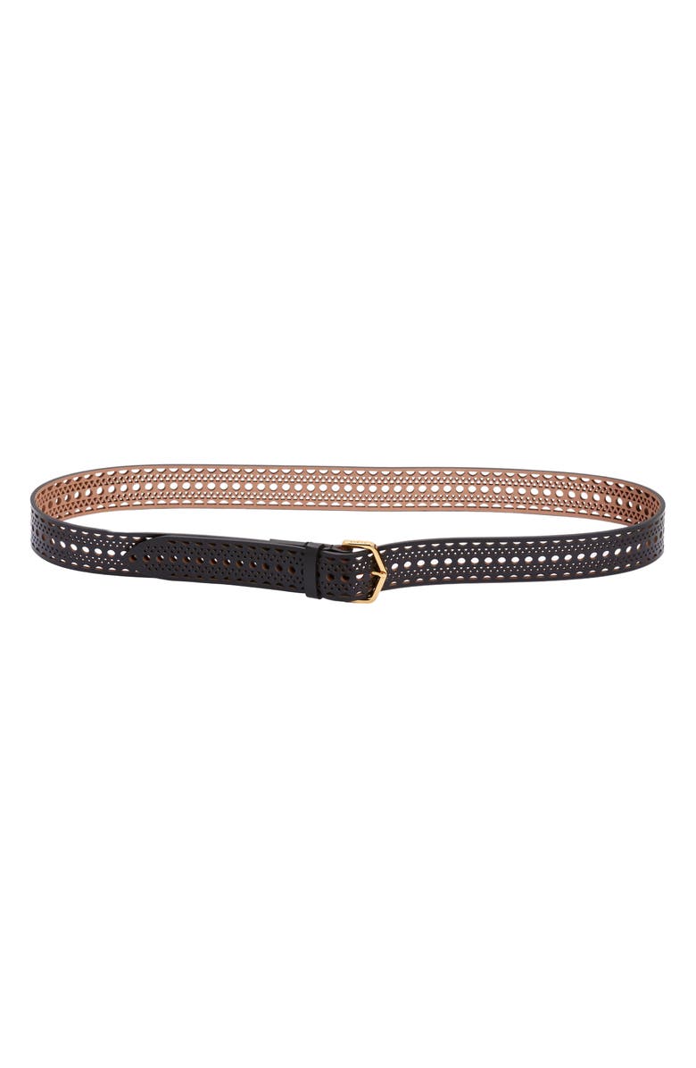 Alaïa Neo Vienne Calfskin Belt, Main, color, 