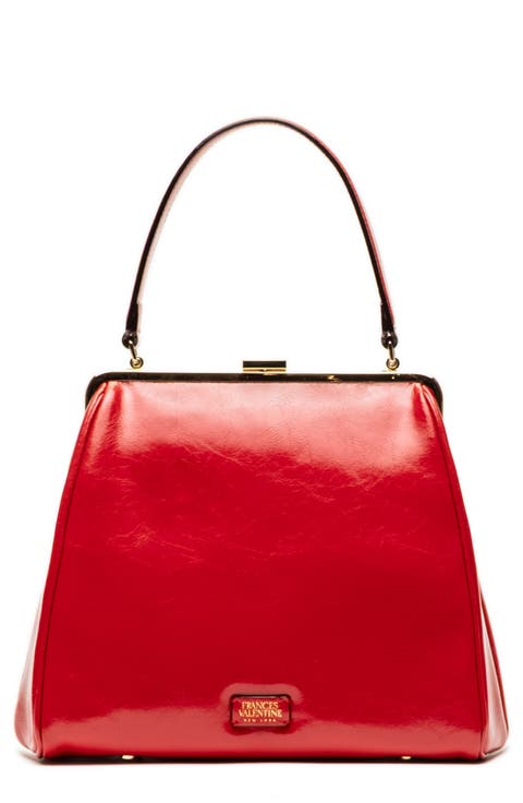 Katherine Frame Leather Handbag