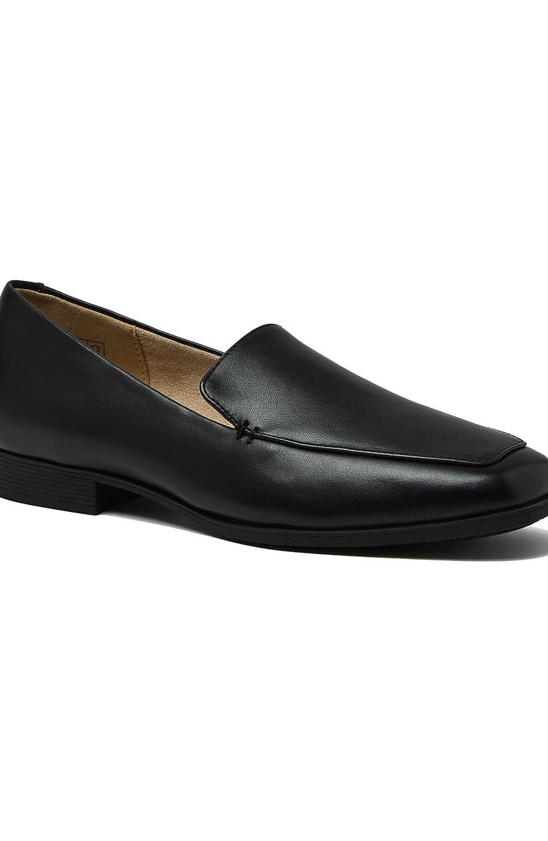 Lands' End Classic Leather Loafers, Alternate, color, Black Leather