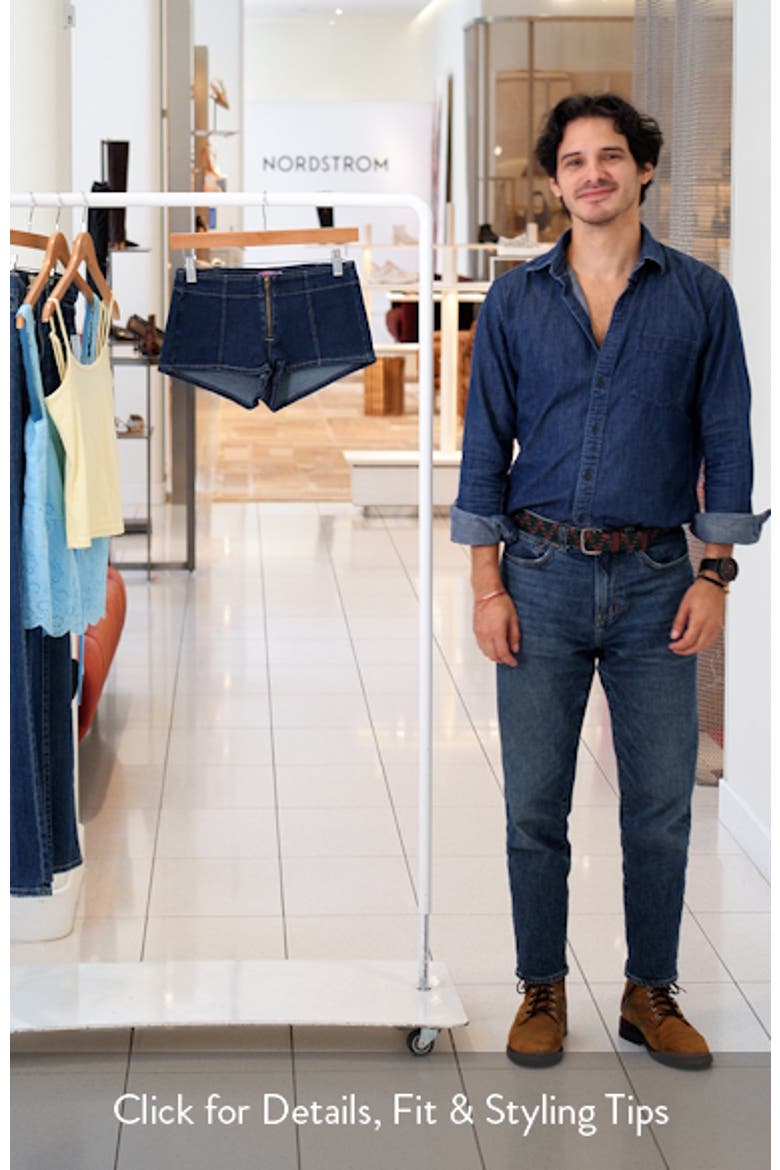Zipped Up Denim Microshorts video