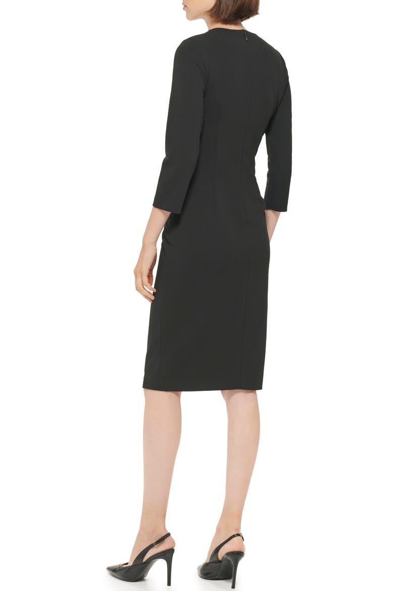 Zip Sheath Dress, Alternate, color, BLACK
