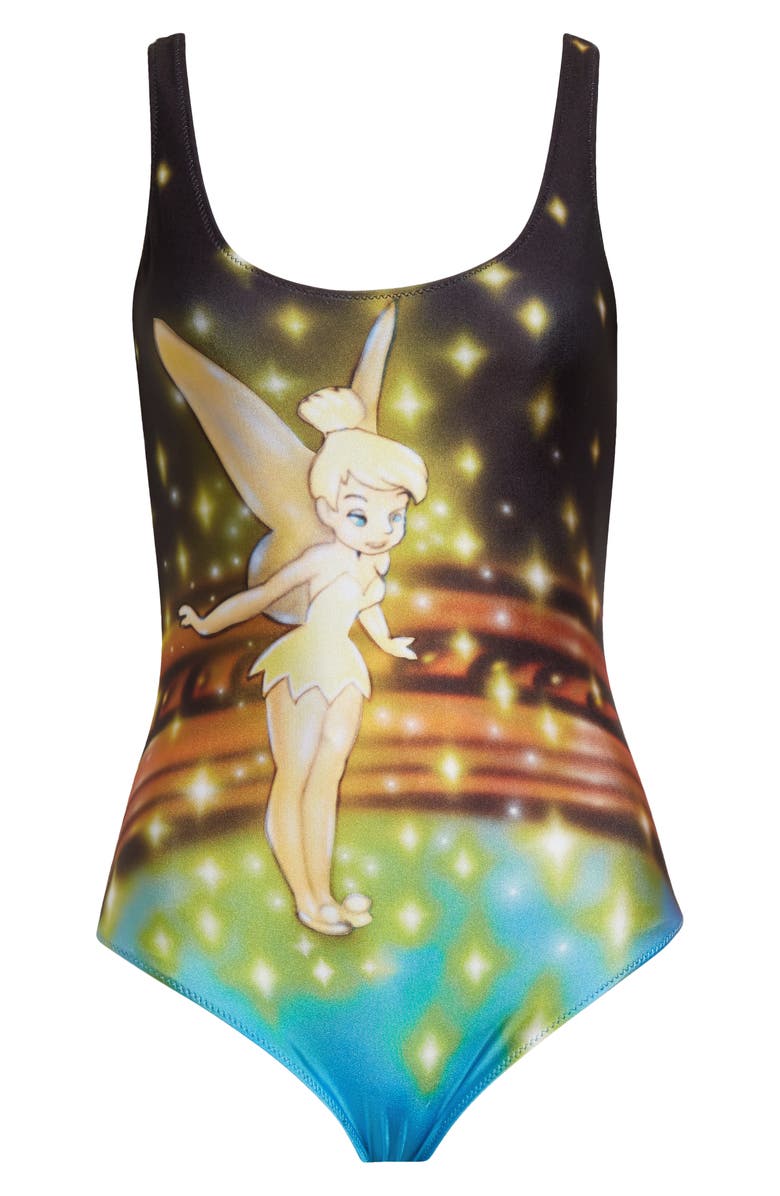 STOCKHOLM SURFBOARD CLUB x Disney Tinker Bell Airbrush Graphic One-Piece Swimsuit, Alternate, color, Tinker Bell