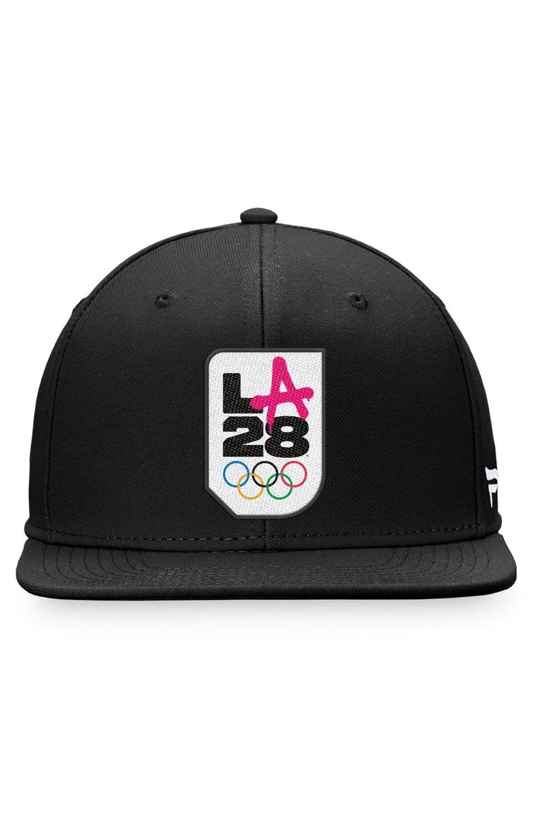 FANATICS Men's Fanatics Branded Black LA28 Snapback Hat, Alternate, color, 