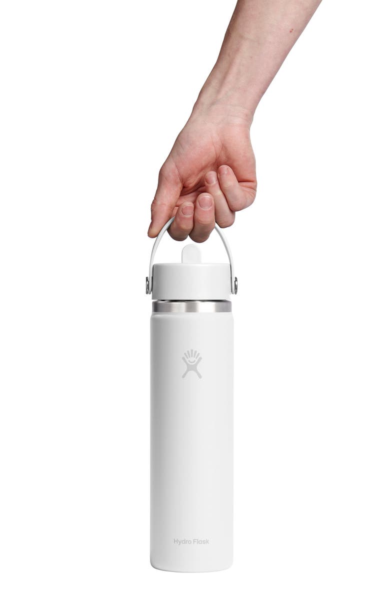 Hydro Flask 24-Ounce Wide Mouth Flex Straw Cap Bottle, Alternate, color, White