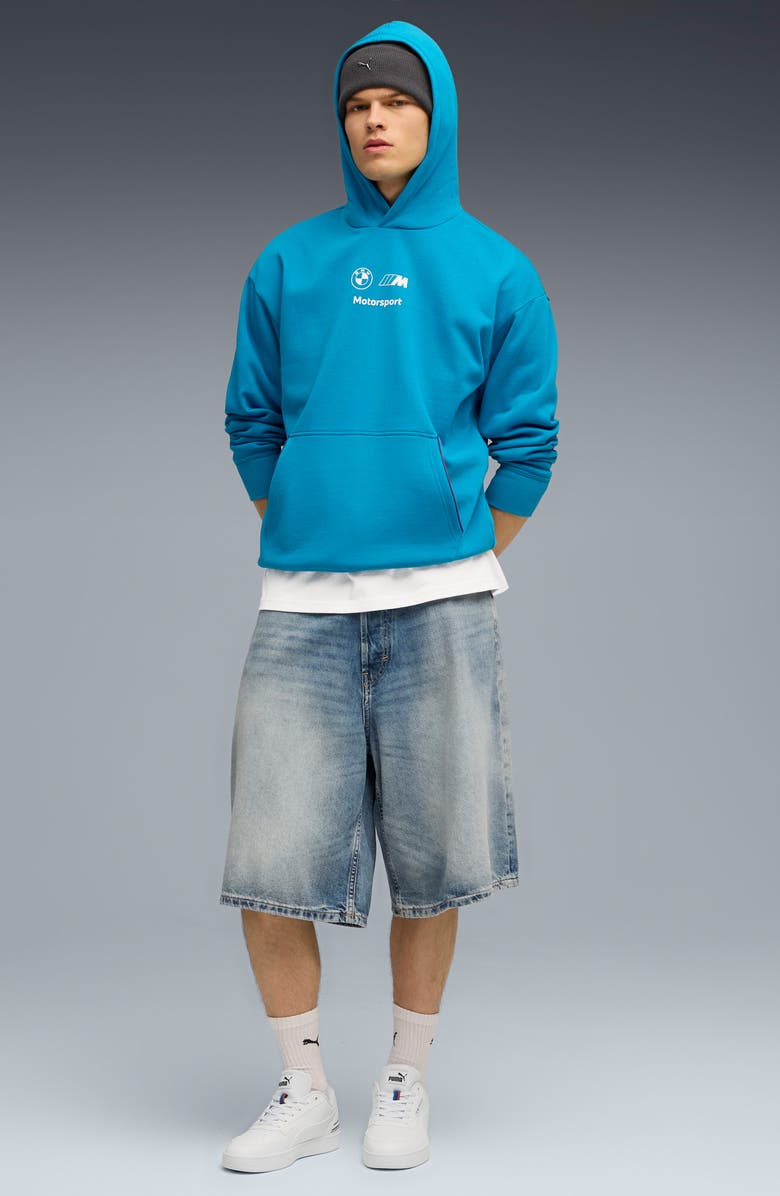 PUMA x BMW M Motorsport Graphic Hoodie, Alternate, color, Tropical Blue