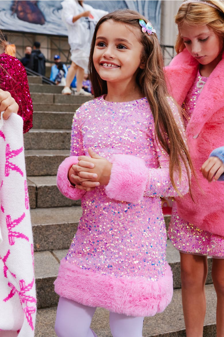 Sabrina Shimmer Dress, Alternate, color, Pink