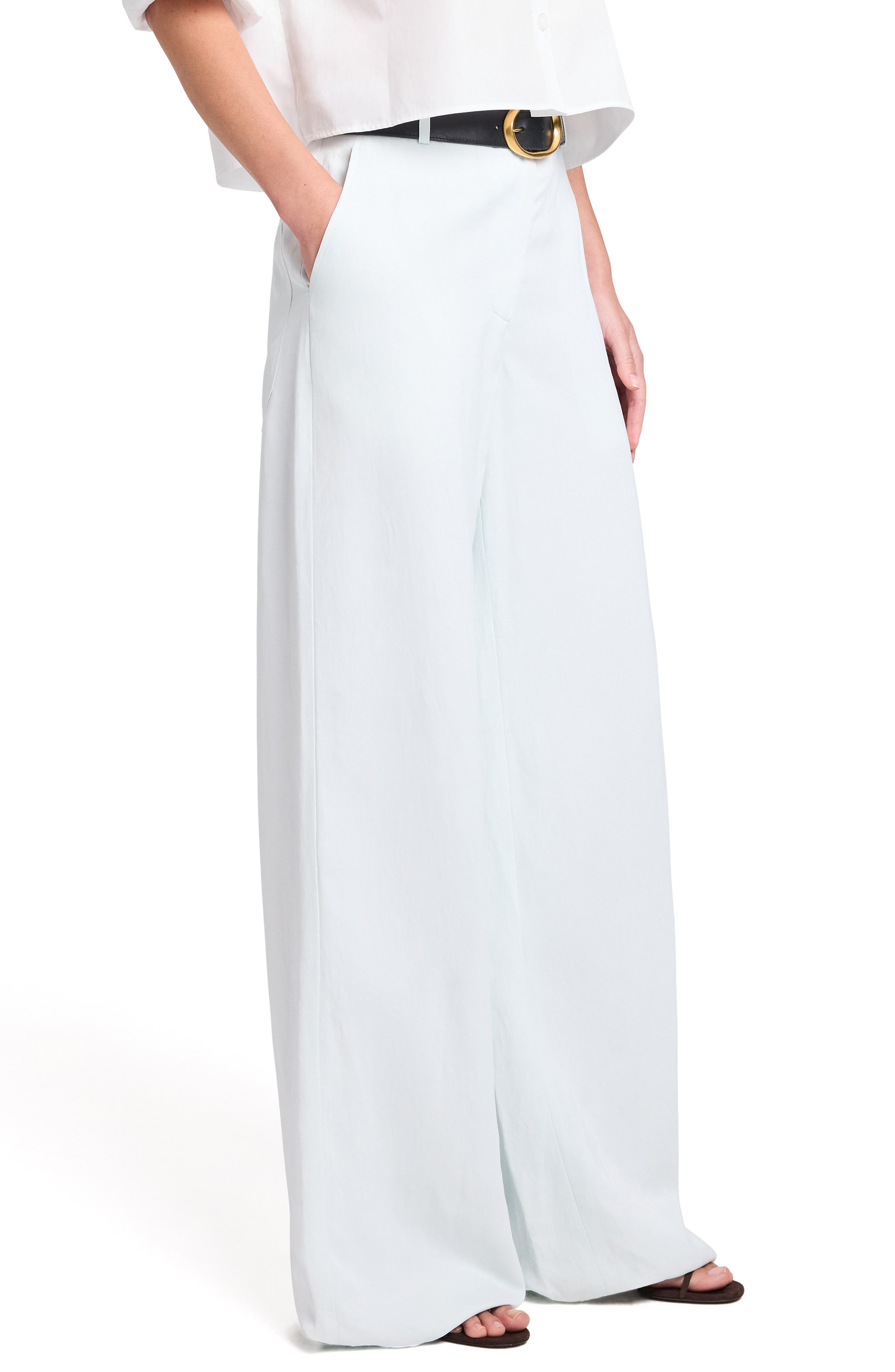 Dylan Coated Wide Leg Pants (Women) | Nordstrom