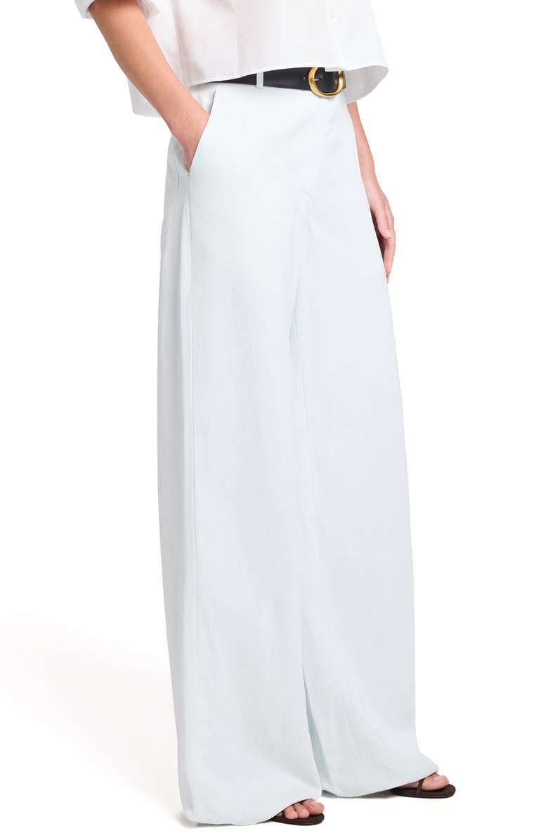 TWP Dylan Coated Wide Leg Pants, Alternate, color, Blue Flower