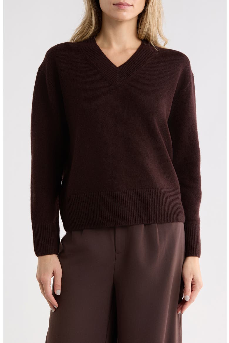 Boxy Wool & Cashmere Sweater, Main, color, GANACHE