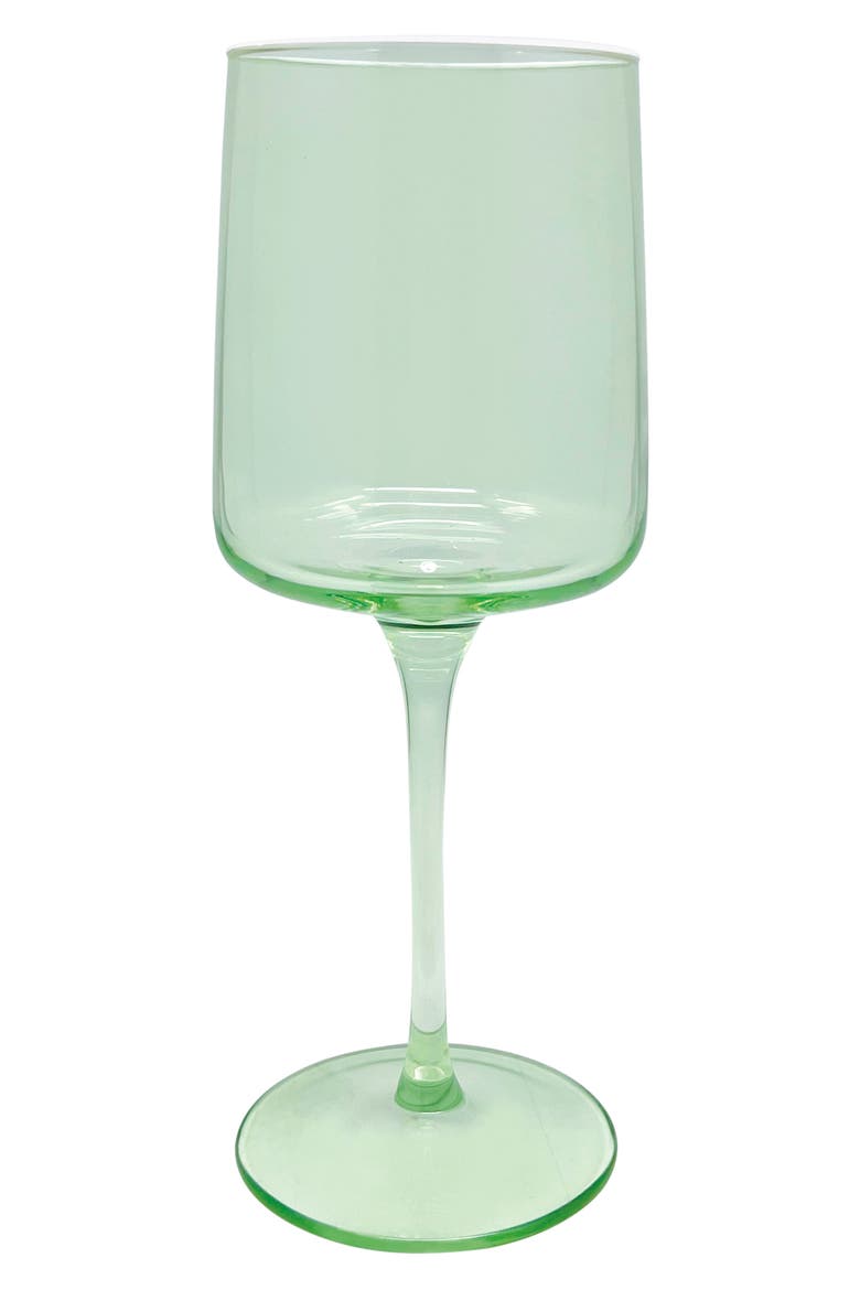 Fine Line Set of 4 Wine Glasses, Main, color, GREEN