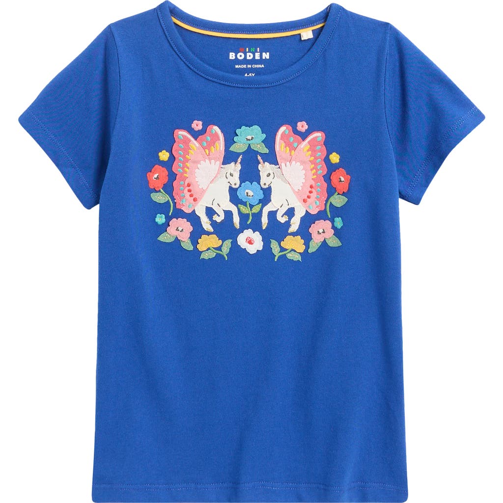 Mini Boden Kids' Short Sleeve Appliqué T-shirt