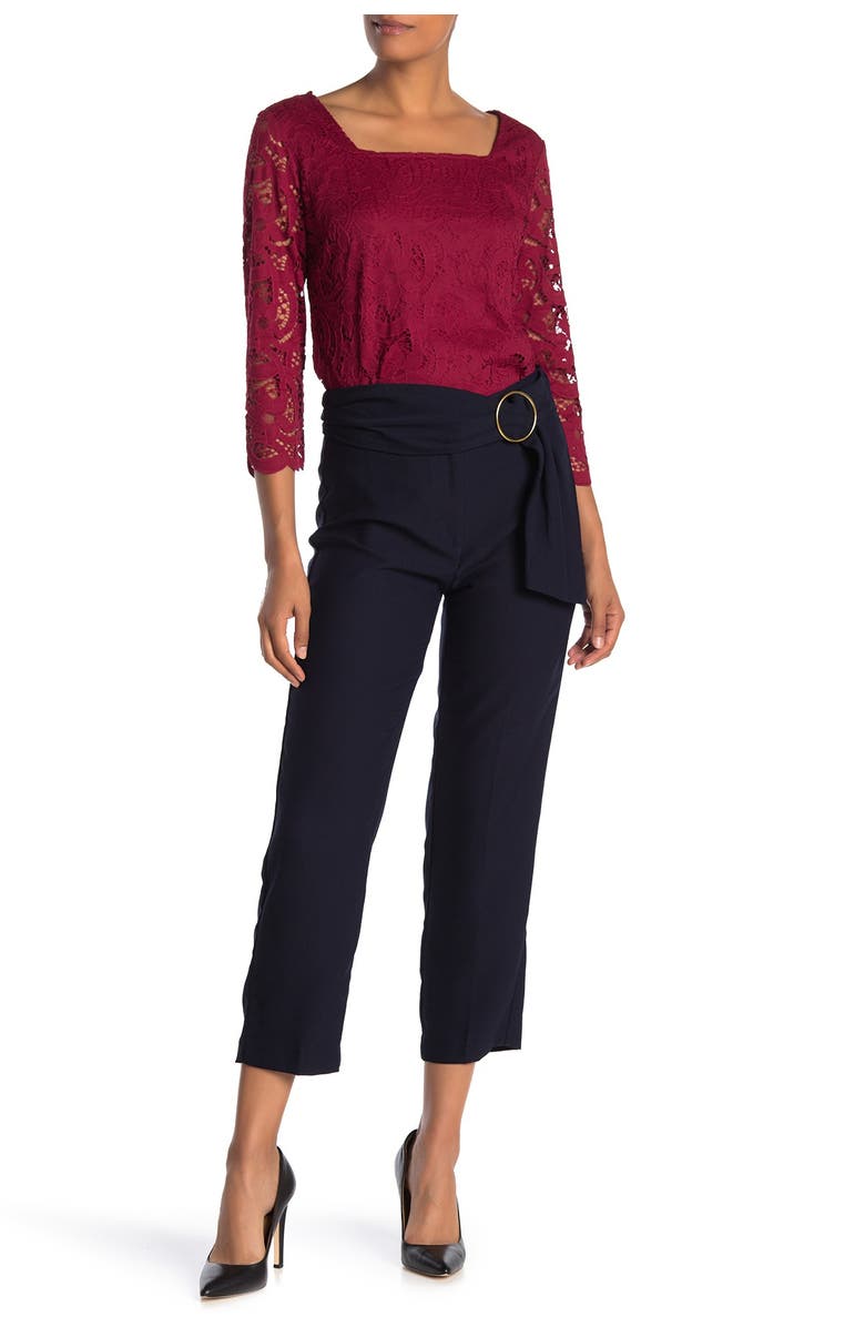 NANETTE NANETTE FOOTWR O-Ring Ankle Cropped Trousers, Main, color, 