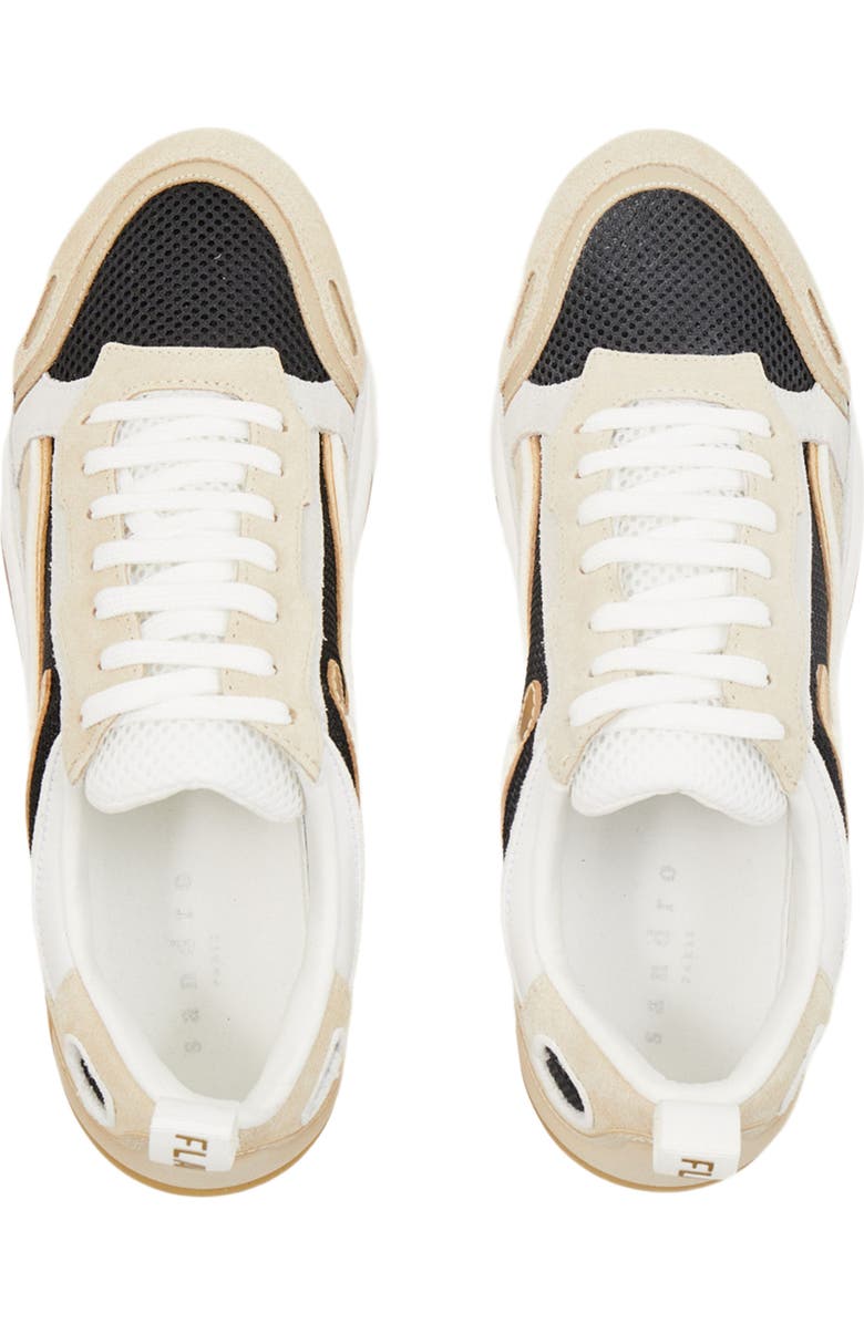 SANDRO Flame sneakers, Alternate, color, Gold