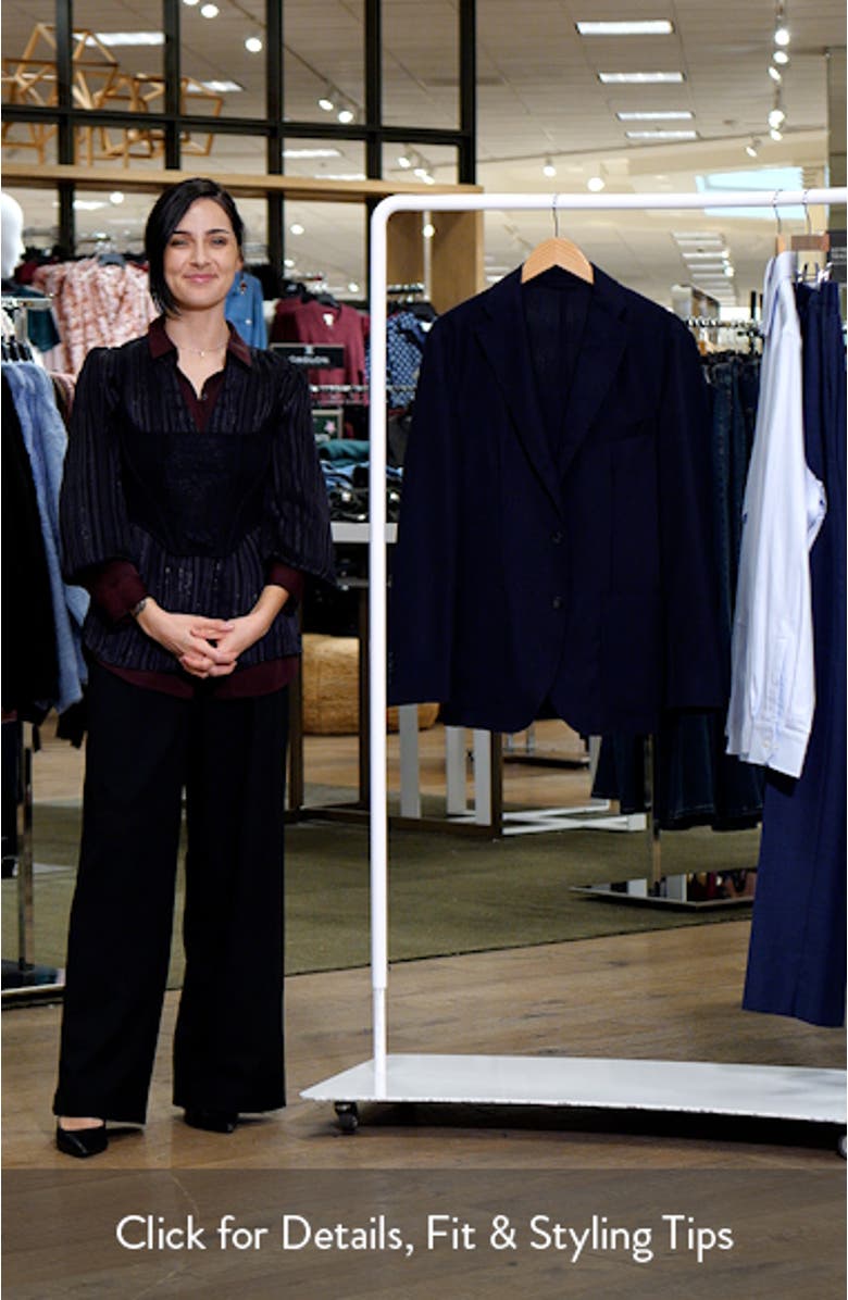 Navy Textured Knit Wool Sport Coat, sales video thumbnail