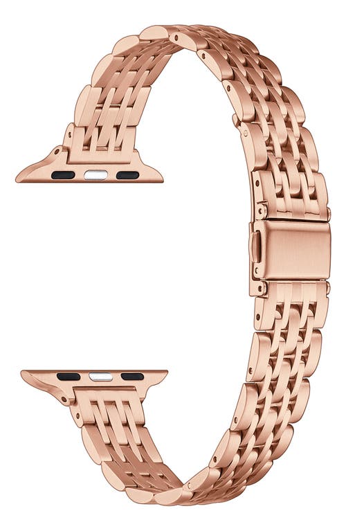 The Posh Tech Rainey Skinny Stainless Steel Apple Watch® Watchband In Gold