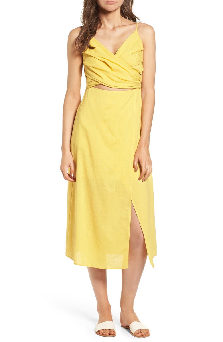 All in Favor Cutout Midi Dress, Main, color,