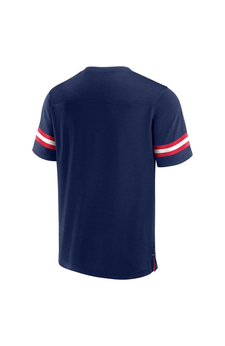 FANATICS Men's Fanatics Branded  Navy New England Patriots Jersey Tackle V-Neck T-Shirt, Alternate, color, Navy