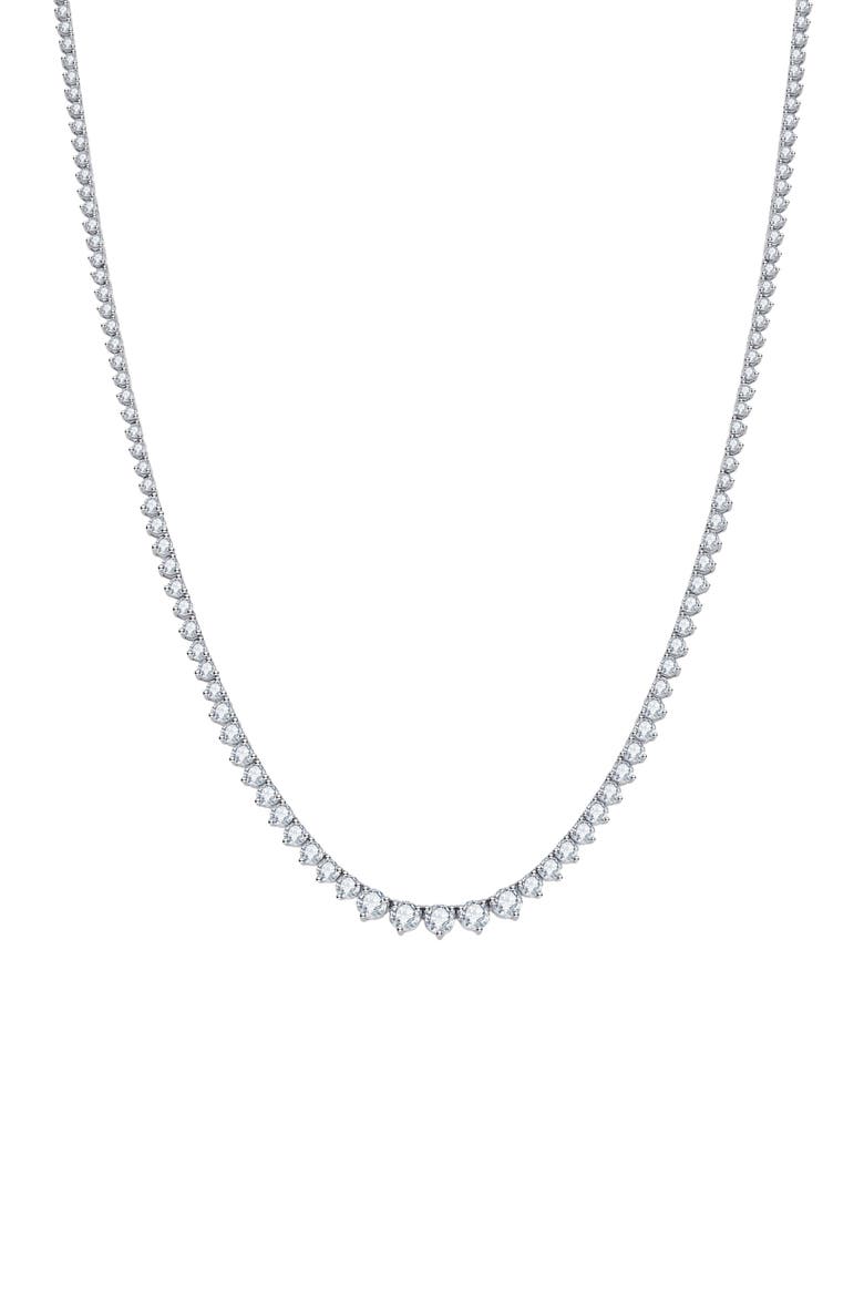 Mayfair Tennis Necklace, Main, color, Silver