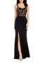 Monique Sequin Lace Bodice Gown