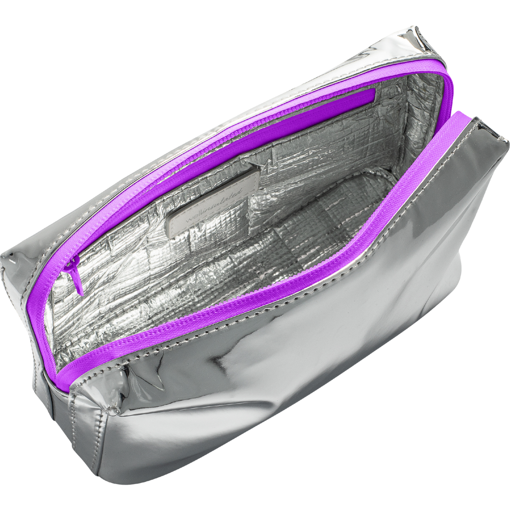 WELLinsulated Limited Edition Performance Beauty Bag in Silver /Lilac  product