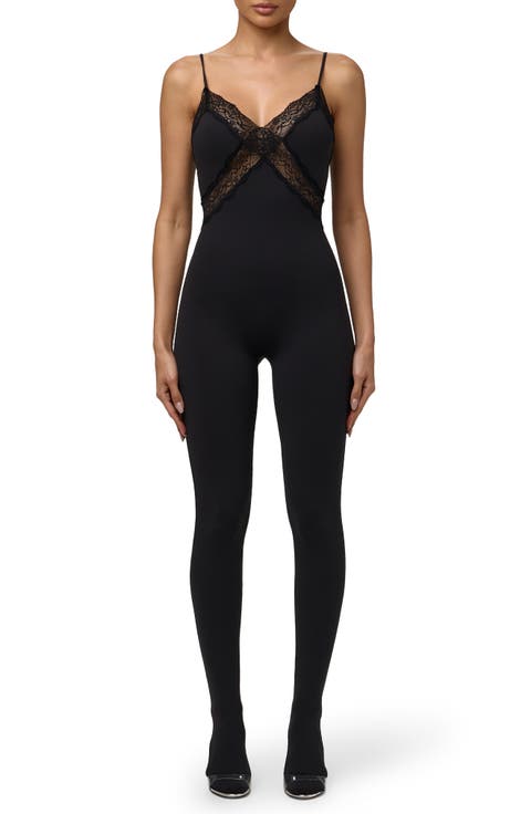 Body Flex Lace Closed Toe Jumpsuit