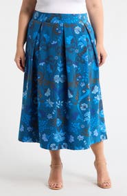 SUGARLIPS Palmate Pleated Midi Skirt
