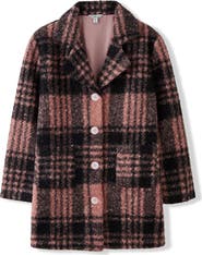 Pippa & Julie Kids' Nicole Oversized Plaid Coat