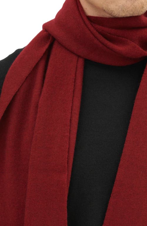Gobi Mongolian Cashmere Cashmere Fringed Scarf In Bordeaux