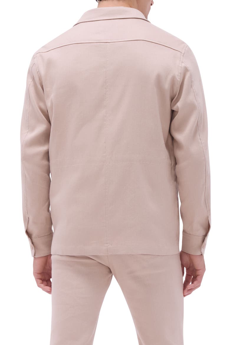 Linen Blend Safari Jacket, Alternate, color, SAND