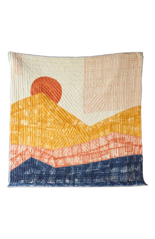 CQC LA Ouray Quilt - with 2 shams in White, Yellow, Orange, Blue  product