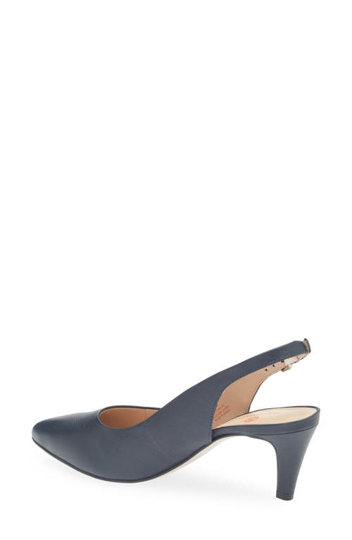 Marc Joseph New York Juliana Slingback Pointed Toe Pump In Navy Napa Soft