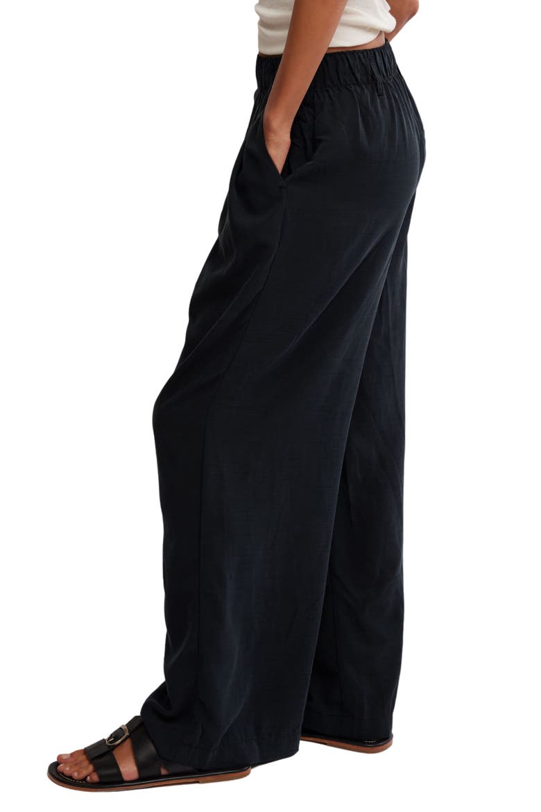Nothin' to Say Wide Leg Pants, Alternate, color, BLACK