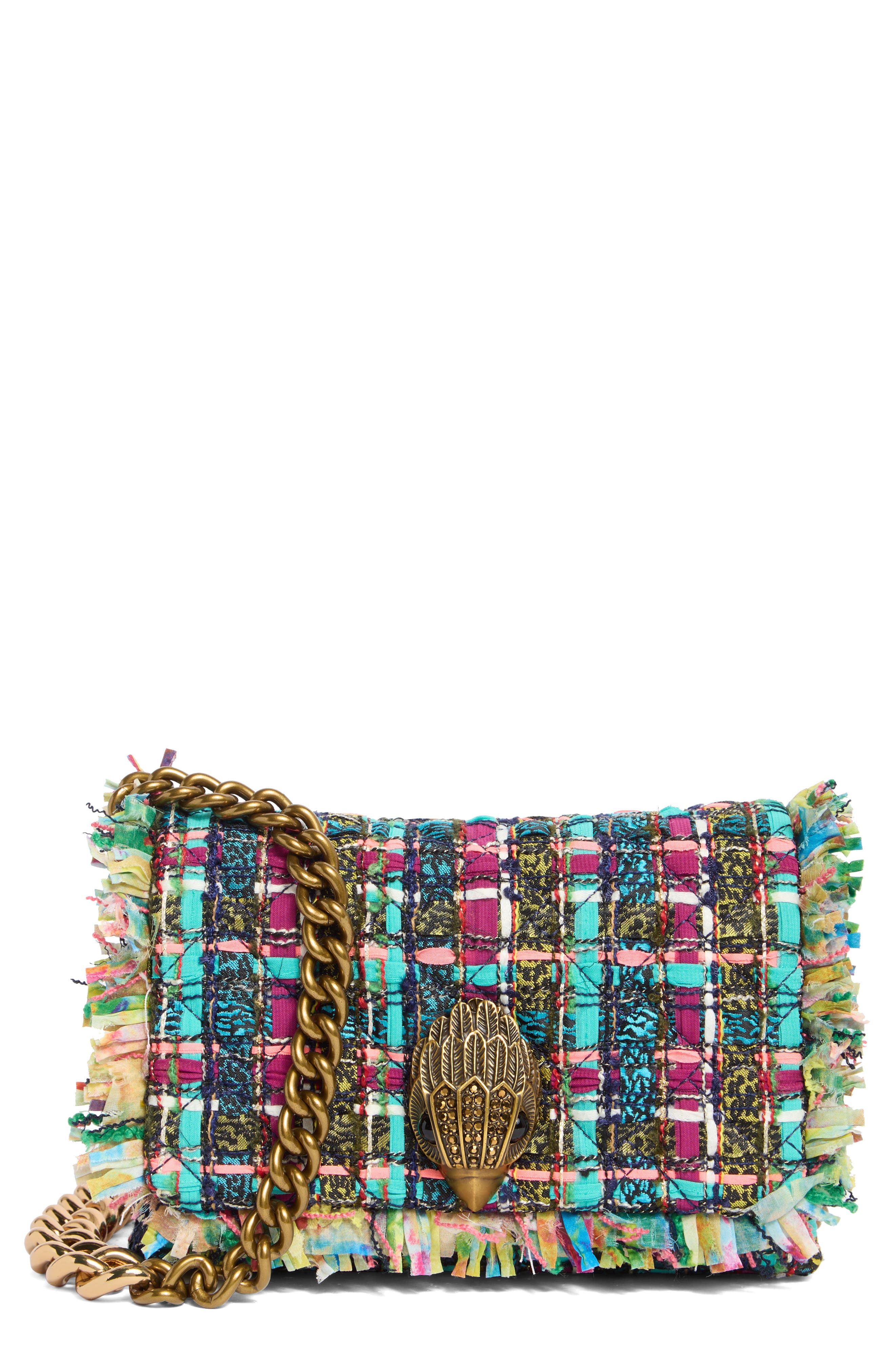 Kurt Geiger London Mini Kensington Shoulder Bag, Main, color, Purple Multi