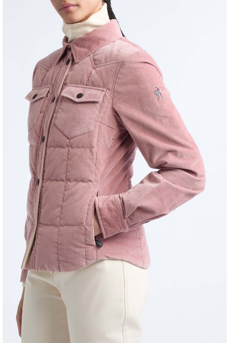 Nangy Corduroy Down Shirt Jacket, Alternate, color, ROSETTE