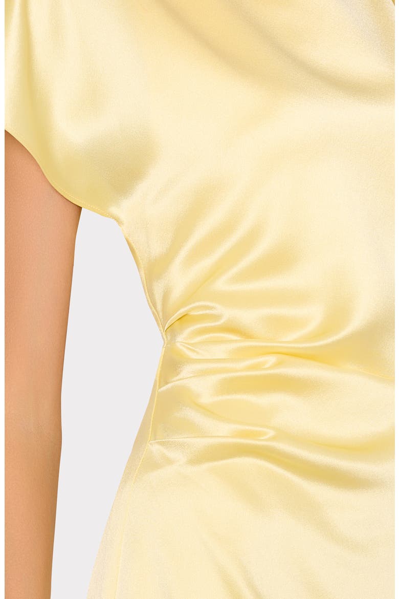 Kora Hammered Satin Minidress, Alternate, color, GOLD