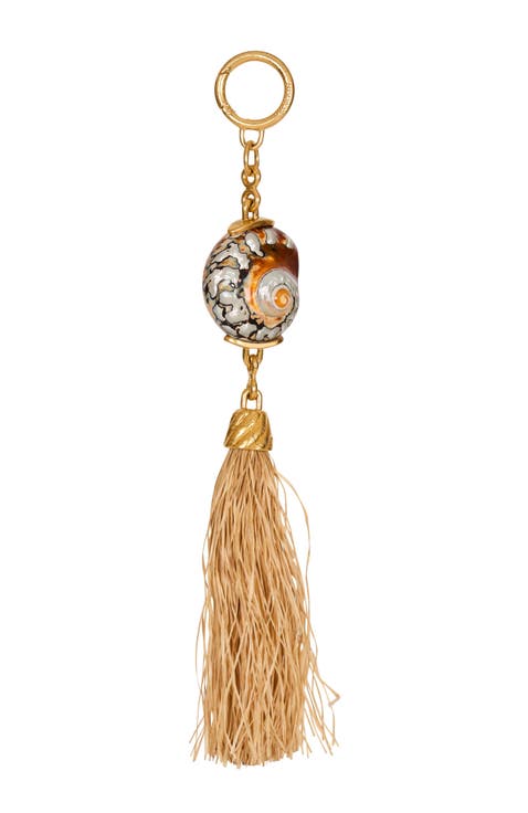 Shell and tassel charm