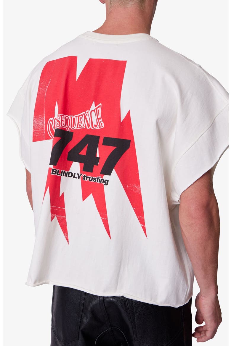Grim Graphic Cutoff T-Shirt, Alternate, color, OFF WHITE