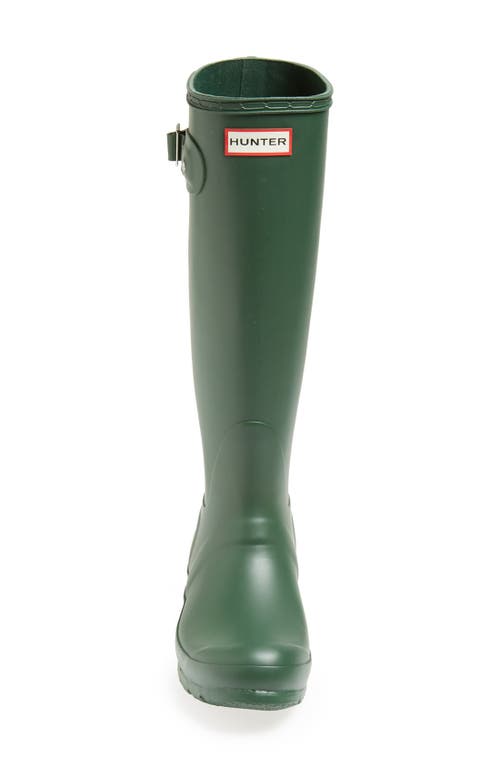 Hunter Original Tall Vulcanised Natural Rubber Wellington Boots In Green