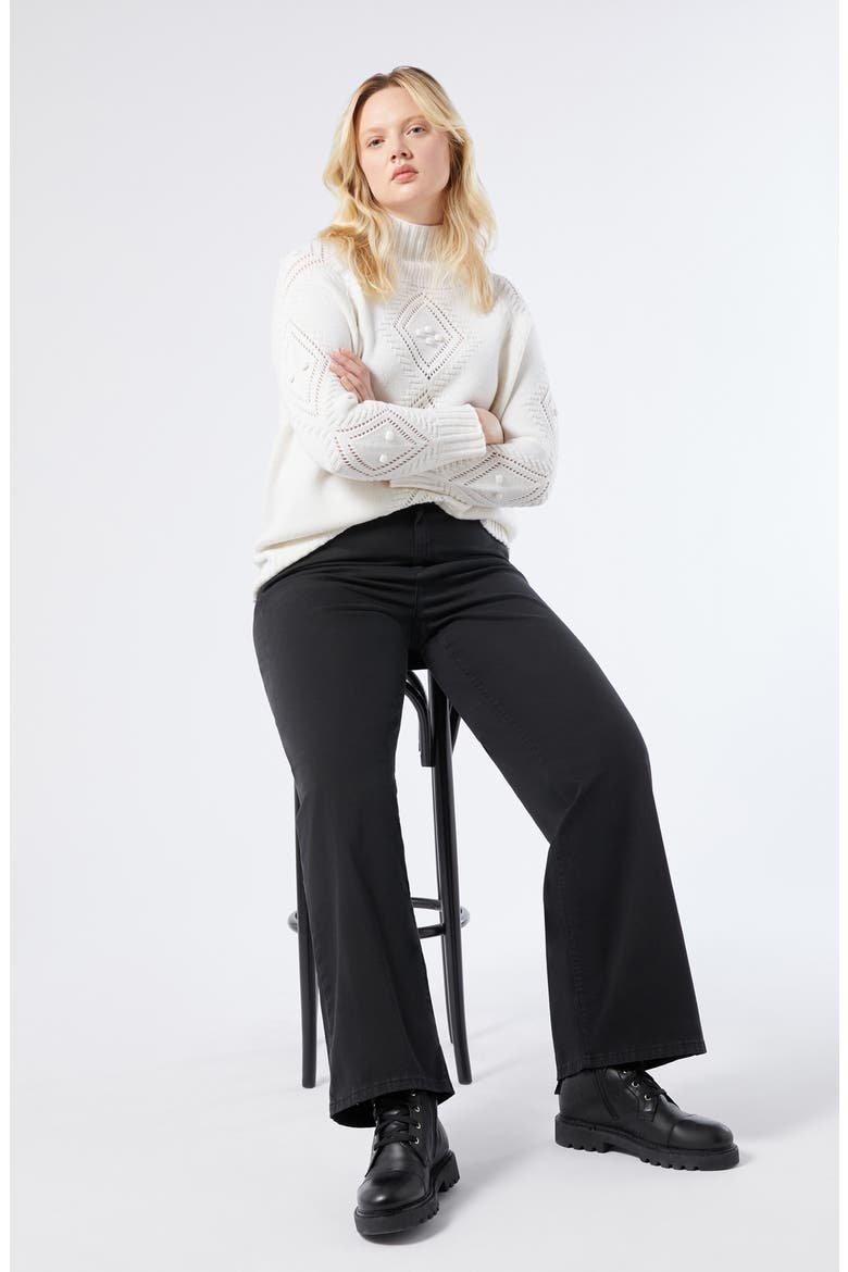Straight Leg Jeans, Alternate, color, BLACK
