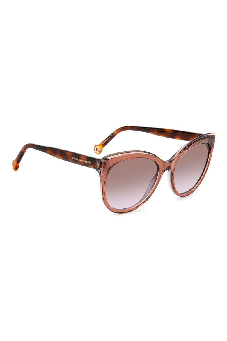 57mm Gradient Round Cat Eye Sunglasses, Alternate, color, 0NUX-QR