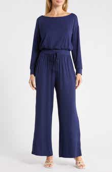 Long Sleeve Wide Leg Jumpsuit