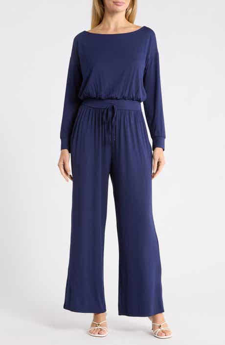 Long Sleeve Wide Leg Jumpsuit