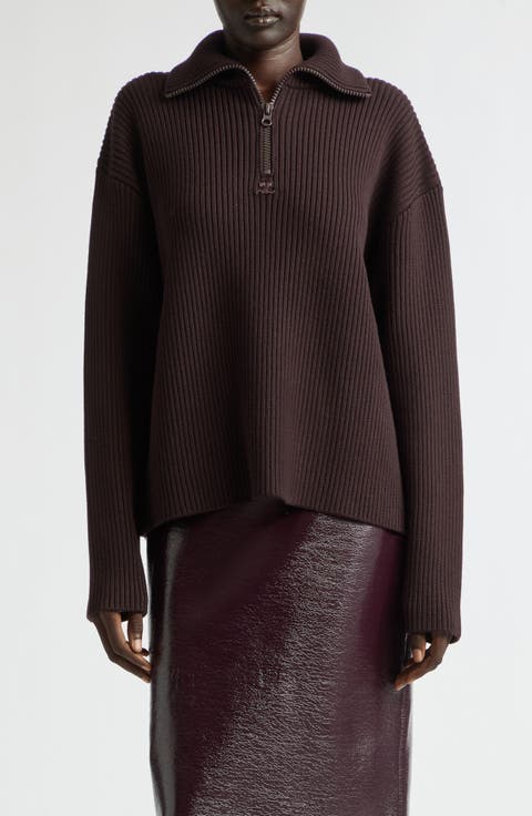 Wool Rib Trucker Sweater