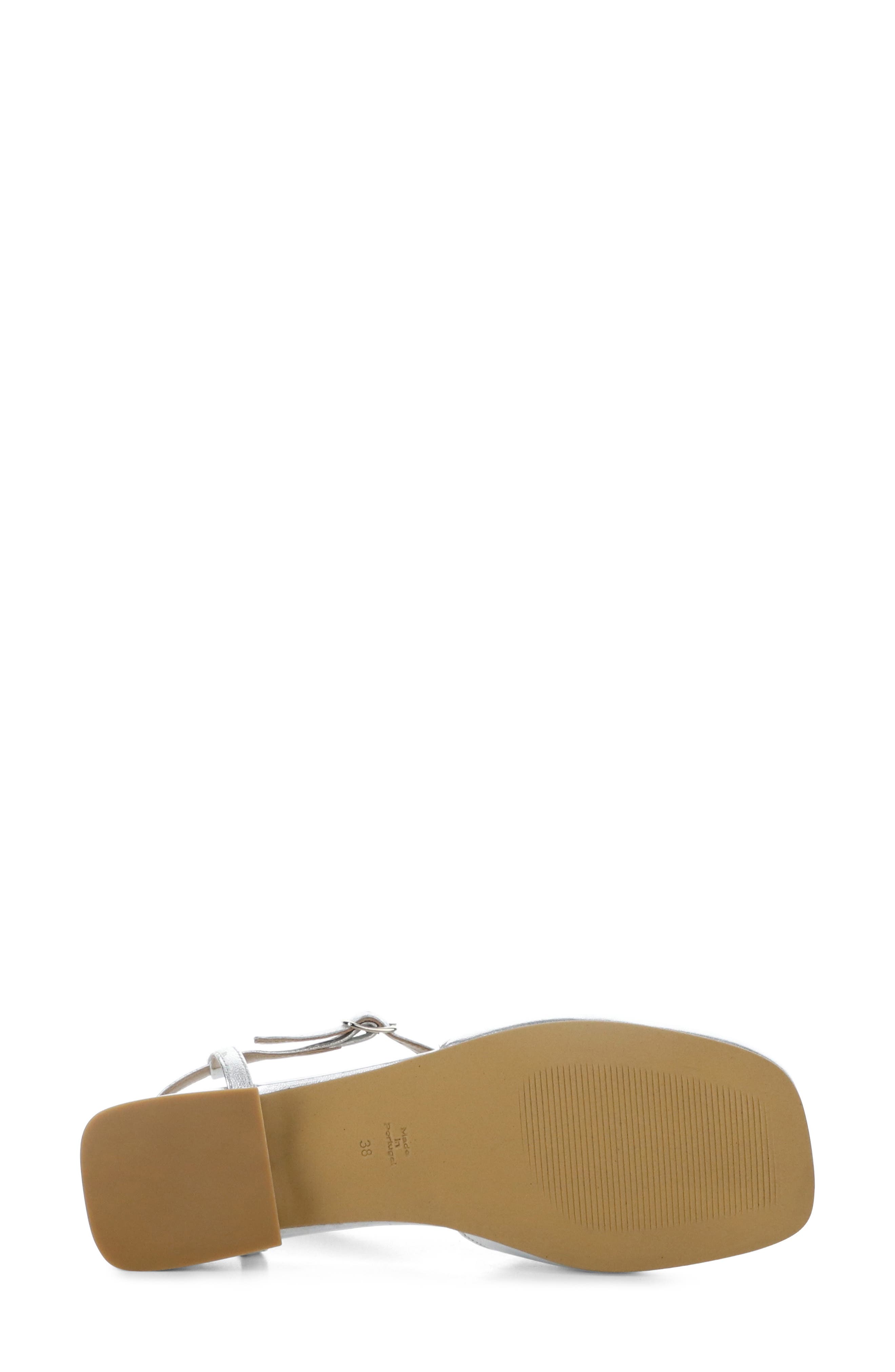 Cefi Ankle Strap Flat, Alternate, color, SILVER